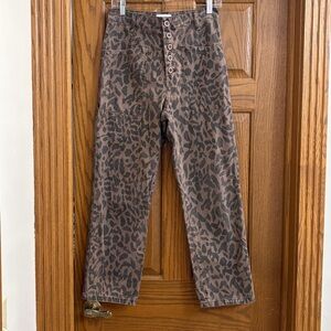 Pistola- Tammy High Rise Jagged Leopard- 27 EUC edgy boho chic grunge